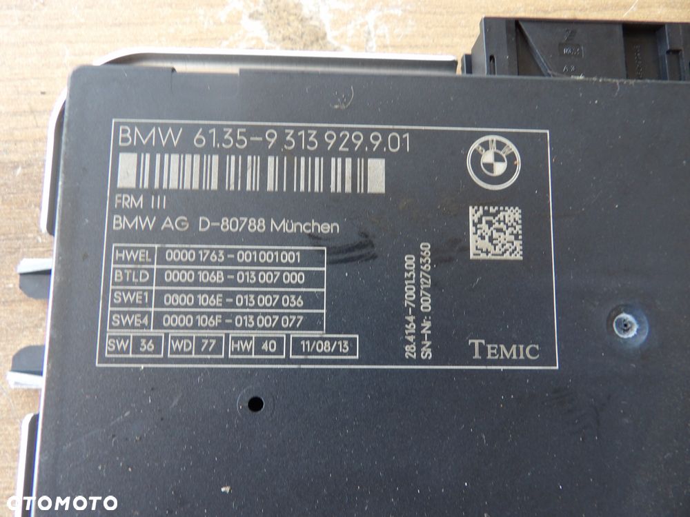 BMW - F10 , F11 - MODUŁ ŚWIATEŁ - 9313929 - 2
