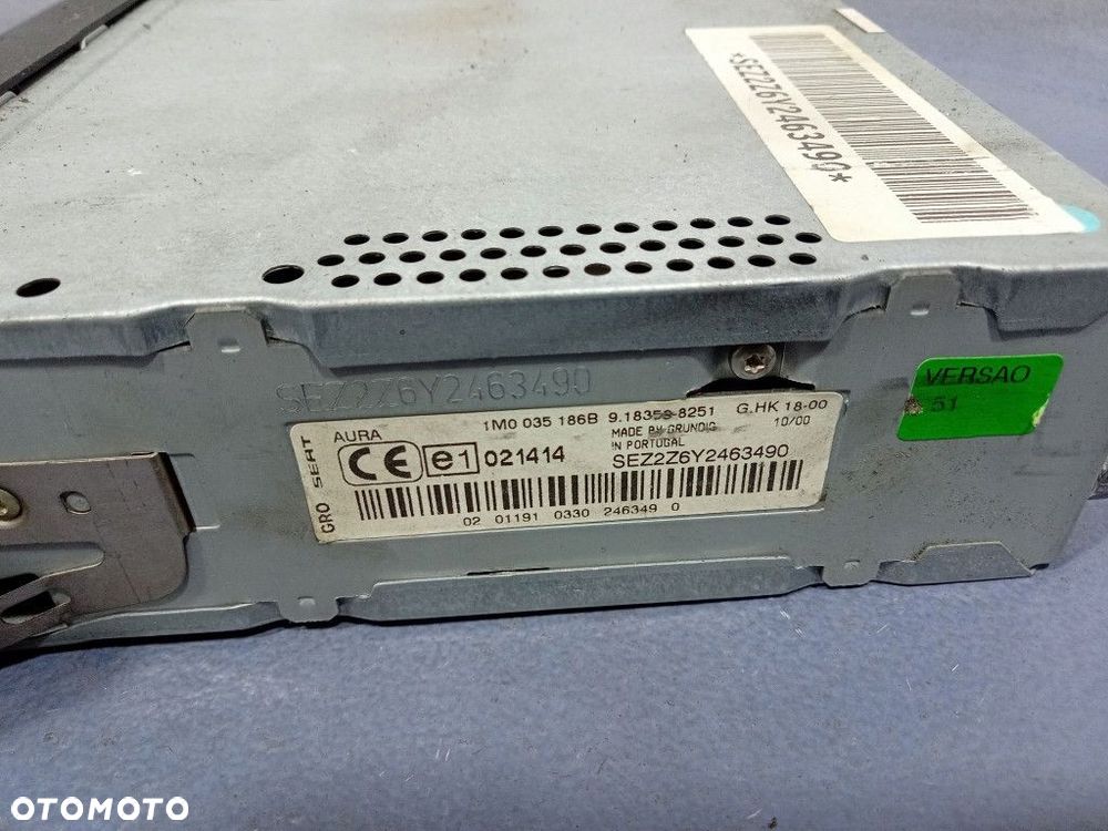 SEAT LEON I TOLEDO II RADIO FABRYCZNE OEM KASETY AURA 1M0035186B - 5