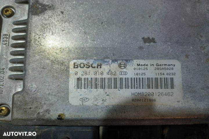 Calculator motor ECU HOM8200126462  0281010482 - 1.9 DCI HOM820012646 - 3
