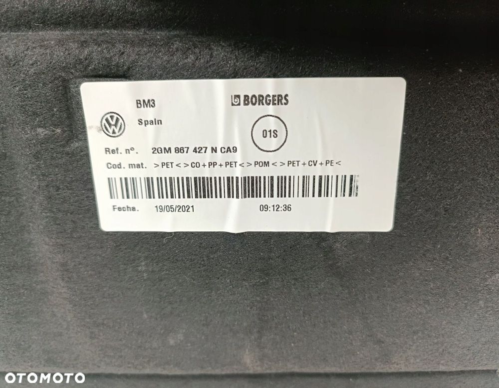 TAPICERKA LEWA BOCZEK LEWY BAGAŻNIKA VW T-CROSS 1.0 TSI 2GM867427N - 3