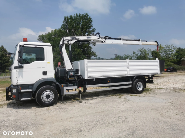 MAN TGM 15.240 Żuraw HDS HIAB + kiper wywrotka + Płyta czołowa Mały przebieg Klima