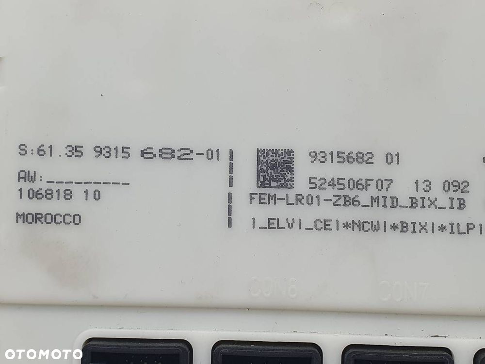 MODUŁ STEROWNIK FEM BMW 3 F34 GT F30 F31 F20 F21 9315682 - 4