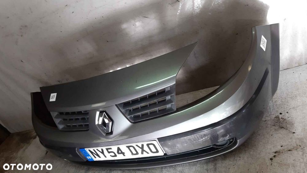 $ ZDERZAK PRZÓD PRZEDNI DO RENAULT GRAND SCENIC II 2 + HALOGENY SZARY NV603 - 3