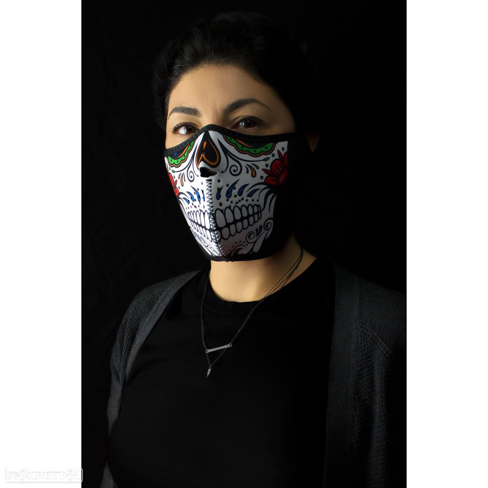 zan headgear half face mask muerte skull one size 25030283 - 2