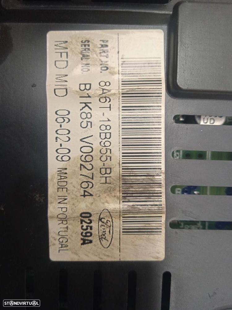 ECRÃ MULTIFUNÇÕES FORD FIESTA VI 2009 - 2