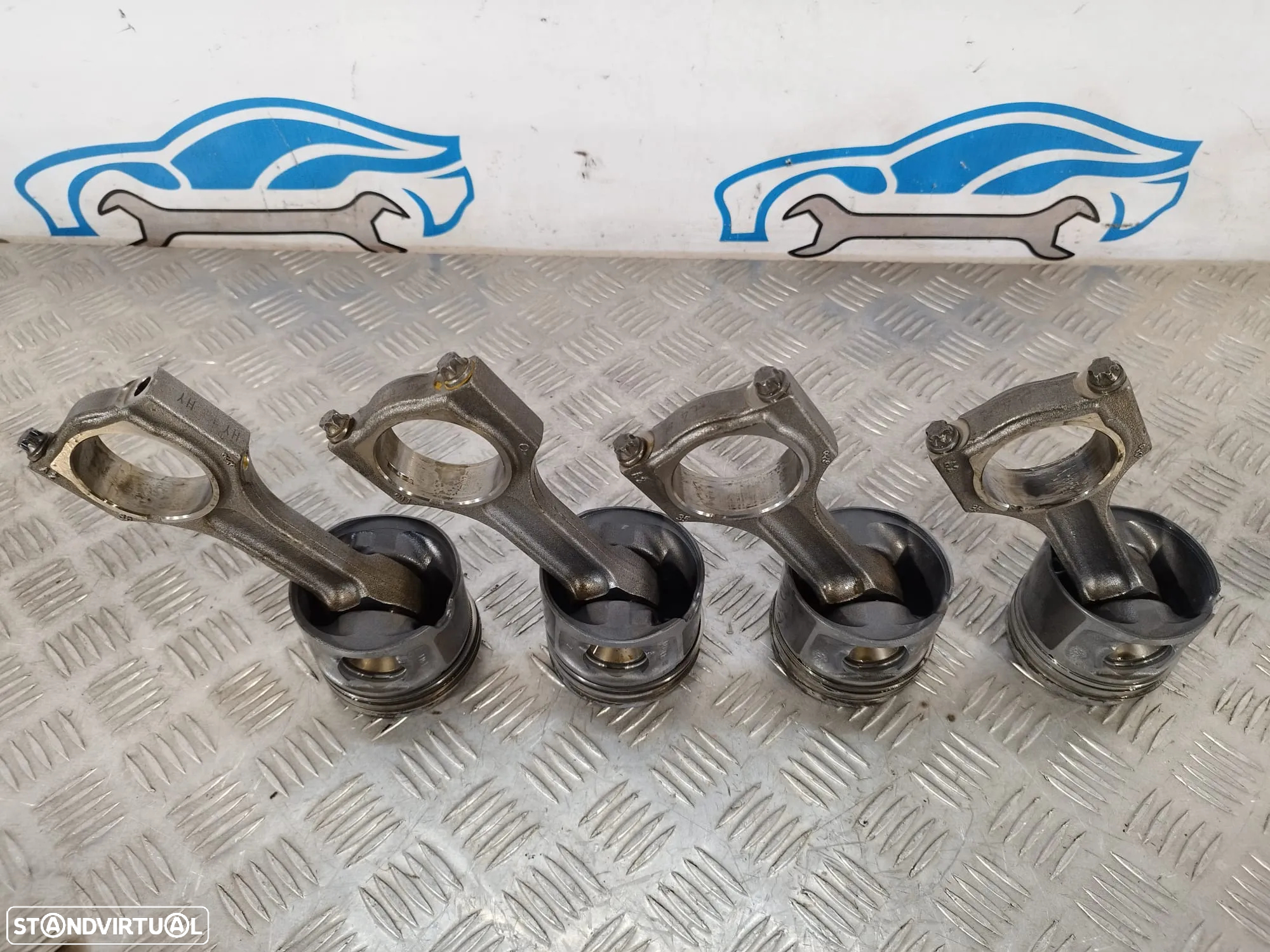 PISTÃO PISTÕES MOTOR BMW SERIE 1 E82 120D 16V 177CV N47D20C E81 E87 E88 SERIE 3 E90 E91 320D X1 E84 20D PISTON PISTONS BIELA BIELAS - 2