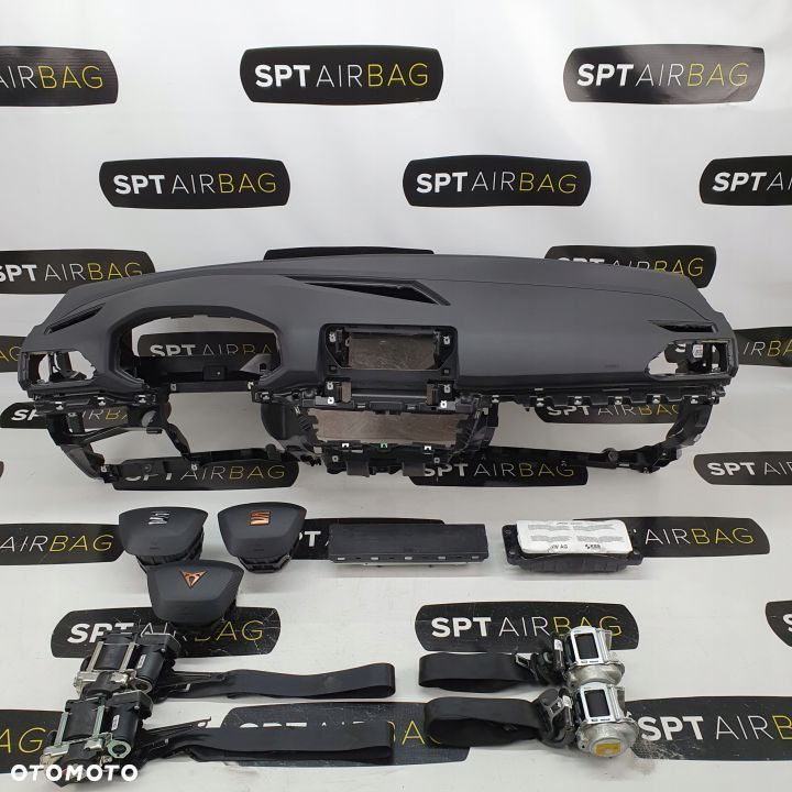 SEAT TARRACO DESKA ROZDZIELCZA KONSOLA KOKPIT PULPIT PODUSZKI AIRBAG AIR BAG PASY KIT SET - 1
