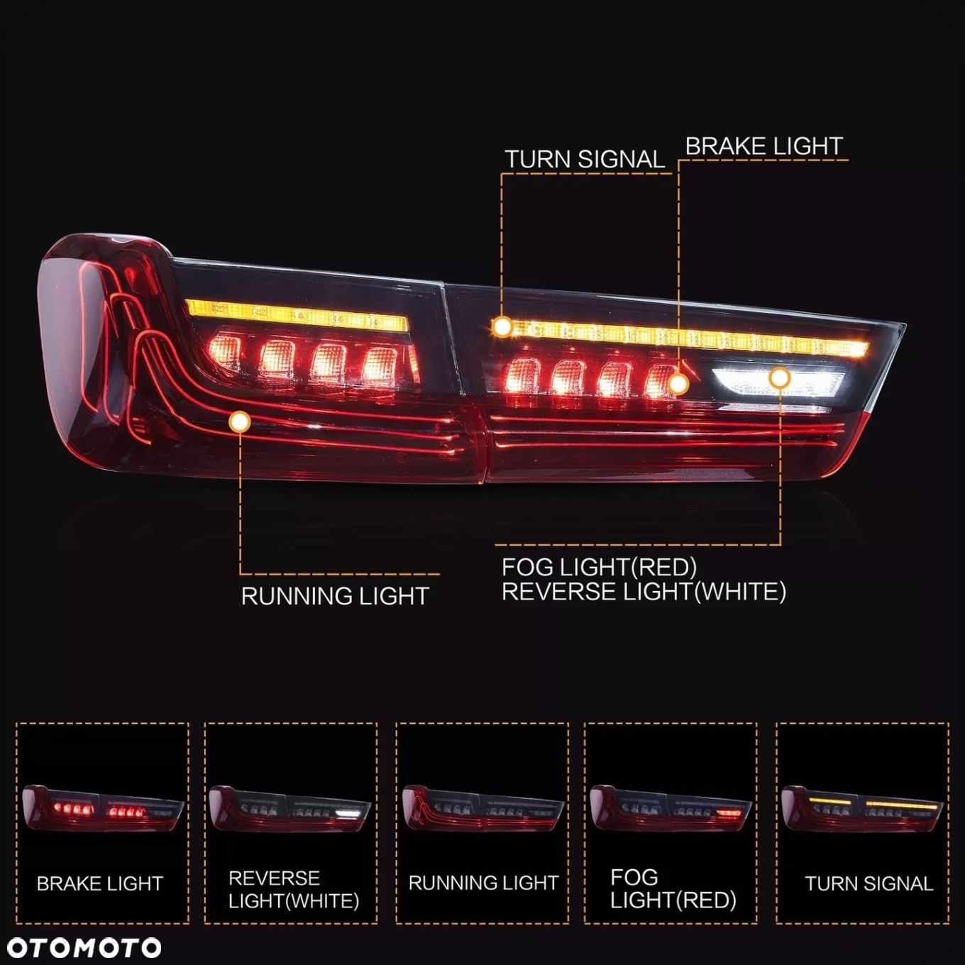 Lampy tyl ne kpl Full Led Laser Neon Dynamic Tuning Bmw 3 g20 g80 2019-2024 - 9
