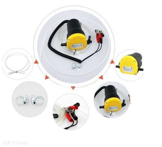 Pompa Electrica Extractie Ulei si Motorina 12V - Set Complet cu Furtun - 2