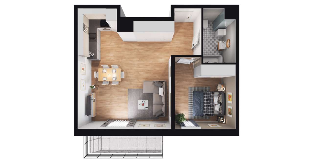 2-pokojowe mieszkanie 50m2 + balkon Bez Prowizji - Pełny obrazek: 2/23