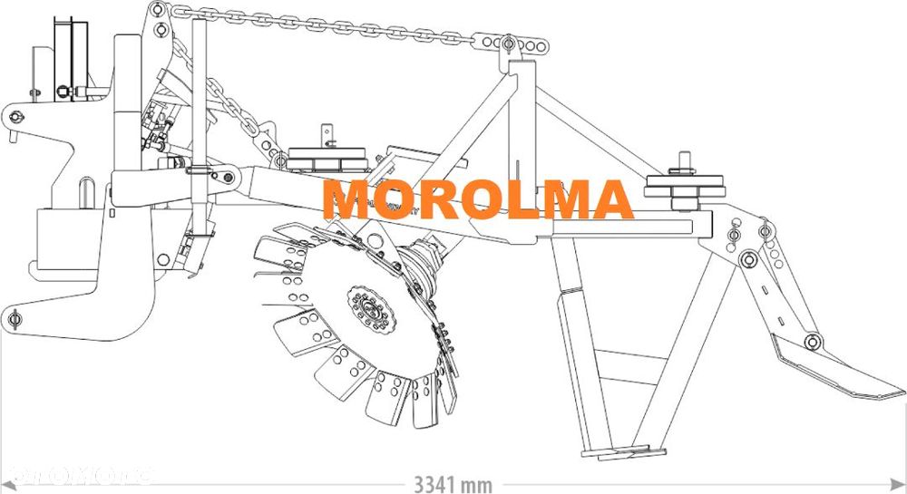 PŁUG LEŚNY AKTYWNY KOŁASZEWSKI z pogłębiaczem na WOM z hydrauliką FK MACHINERY - 8