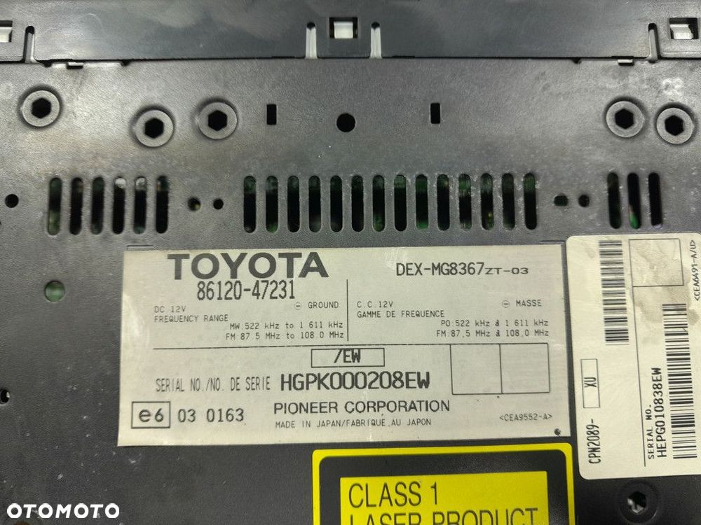 TOYOTA PRIUS II 03- RADIO RADIOODTWARZACZ CD 86120-47231 - 6