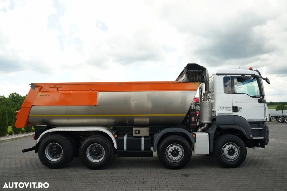 MAN TGS 35.500 / 8x4 / BASCULĂ SPATE MEILLER / IZOLATĂ / PENTRU ASFALT / HYDROCLASP / NAVI / 2021 - 11