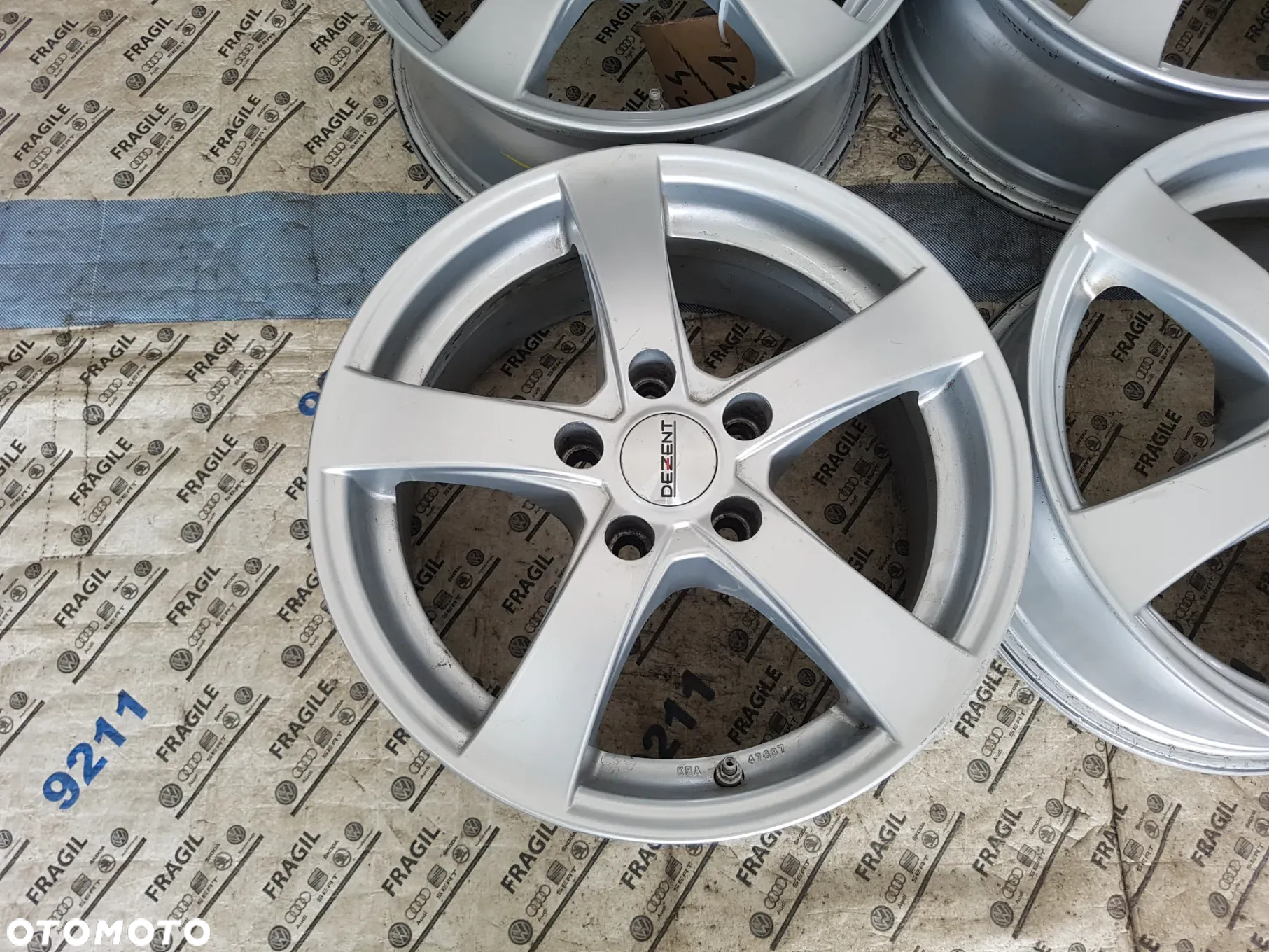 FELGI ALU VW GOLF V VI VII PASSAT B6 B7 B8 SHARAN AUDI SKODA 5X112 7JX16 ET45 - 5
