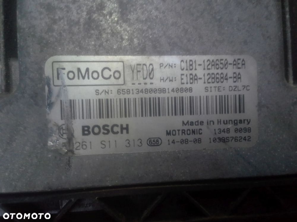 Ford Fiesta MK7 FL 1.0 EcoBoost zestaw startowy komputer 0261S11313 stacyjka immo - 3