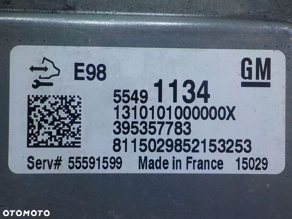 OPEL MOKKA A I 1.6 CDTI 15r 5D sterownik komputer silnika 55491134 55591599 - 3