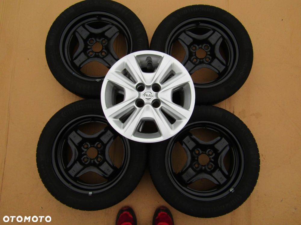 4x Felgi 15 Opel Adam Astra G H Corsa C D E Meriva Combo C + Kołpaki TPMS - 7