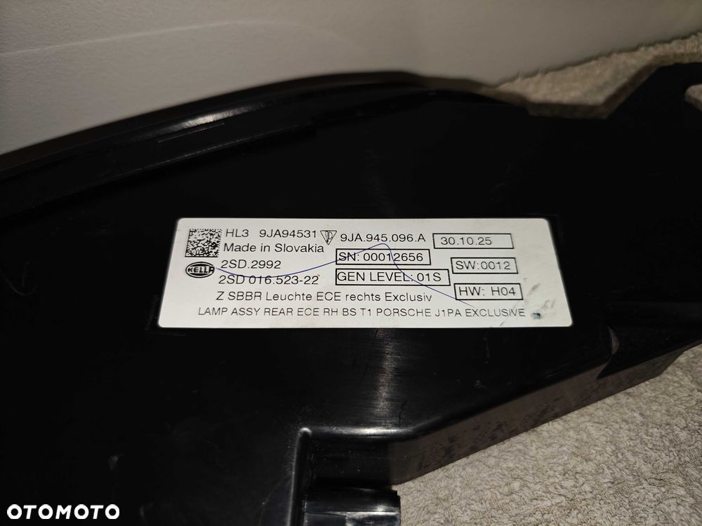 Komplet Lamp Tylnych Blenda Porsche Taycan EUROPA - 14