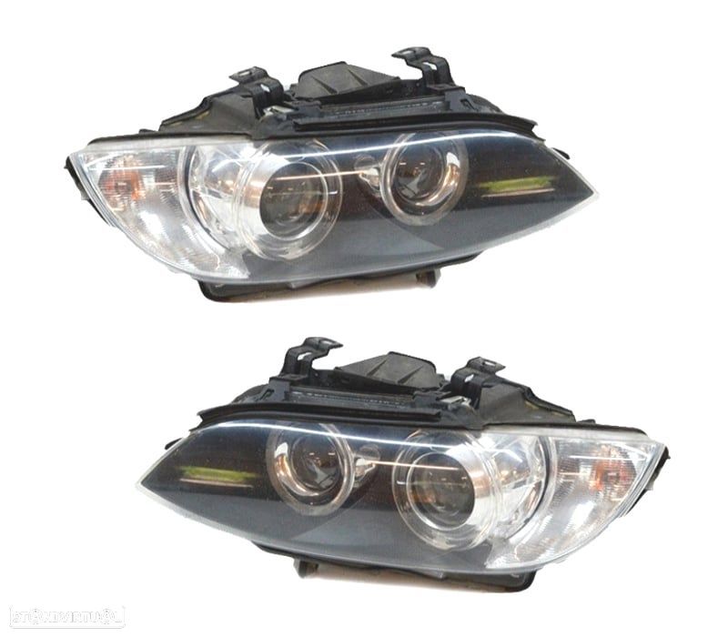 FAROIS BMW E92 E93 06-10 BI-XENON FUNDO PRETO - 1