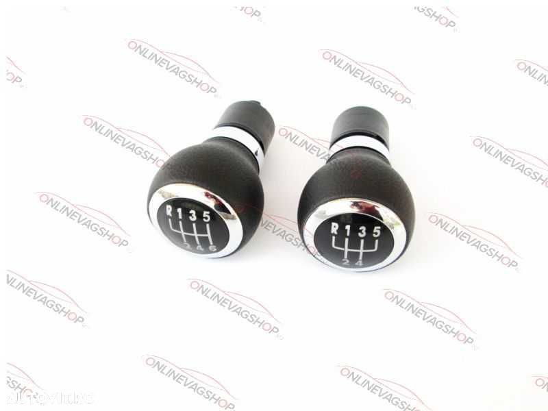 Nuca schimbator piele sau plastic  VW Passat B6,CC,3C,B7 5 sau 6 viteze - 2