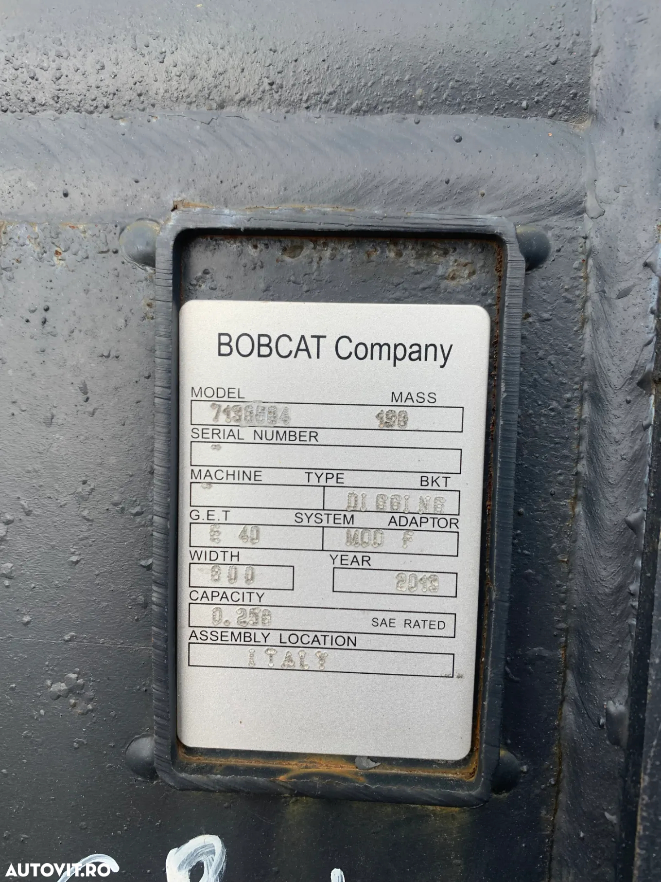 Cupa Bobcat Sistem Klac F latime de 800 mm - 10