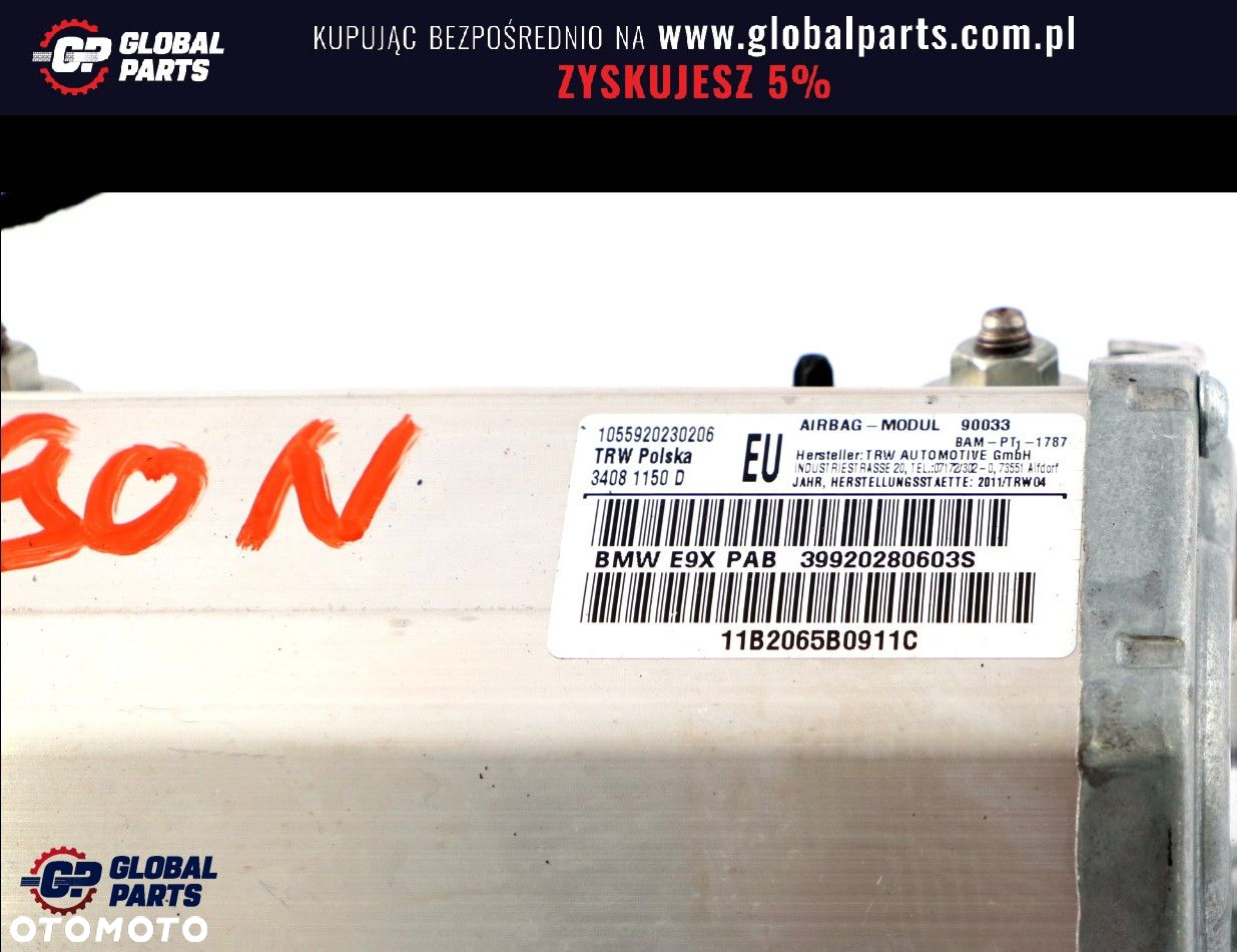 BMW E90 E91 E92 LCI Poduszka AIRBAG Pasażera - 3