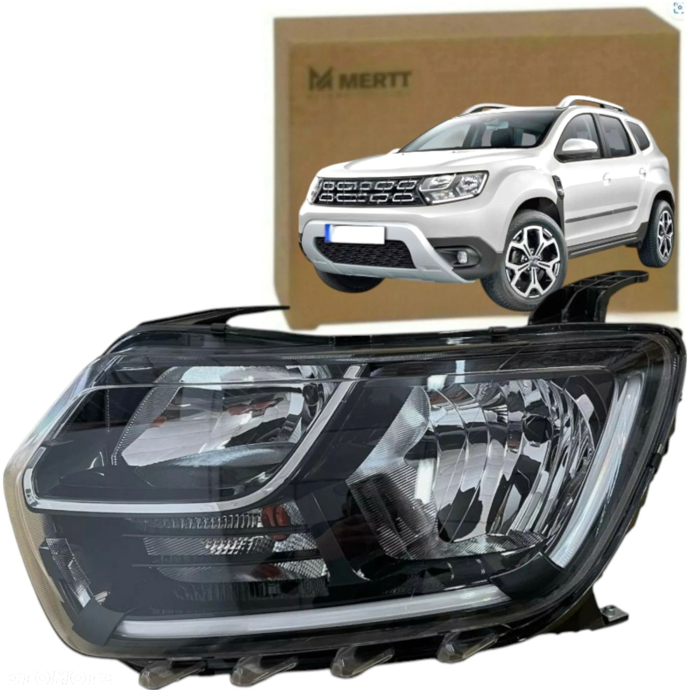 DACIA DUSTER 2017 - REFLEKTOR LAMPA PRZEDNIA LEWA 260609367R H1 H7 - 2