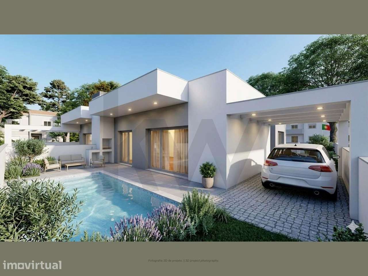 Moradia térrea T3, com suite, jardim, piscina e parqueamento - Grande imagem: 2/19