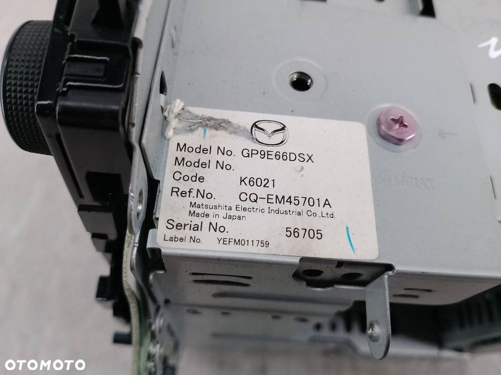 RADIO CD MAZDA 6 ( 02-08 ) GP9E66DSX CQ-EM4570AK  CQ-EM4570A - 5