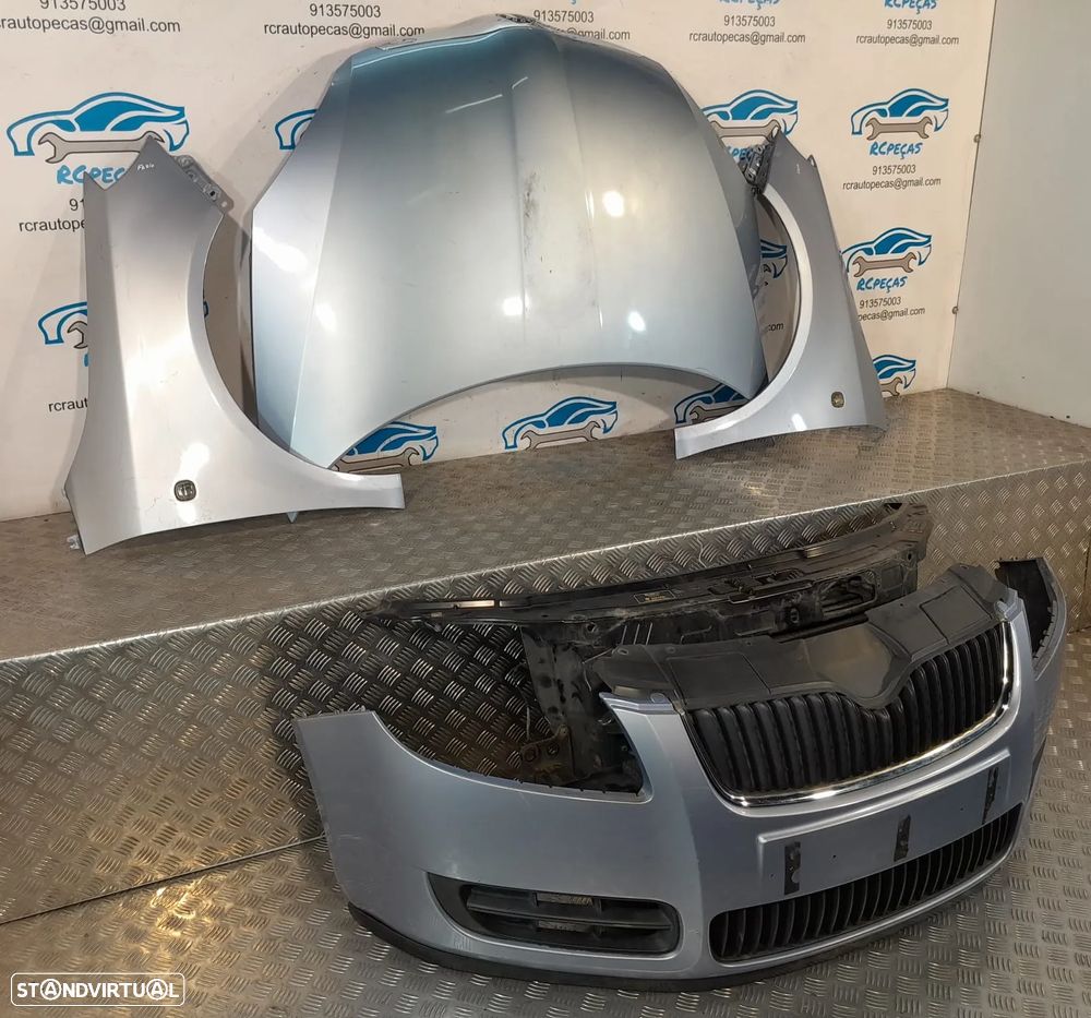 FRENTE COMPLETA SKODA FABIA II 2 MK2 542 CAPOT PARACHOQUES GUARDA-LAMAS OTICAS RADIADOR VENTILADOR FRENTE FIBRA REFORÇO - 8