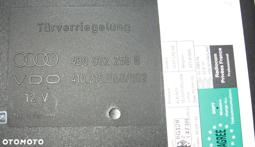 4B0962258B moduł komfortu AUDI A6 C5 - 3