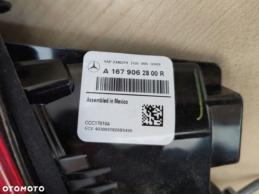 mercedes gle w167 lampa led prawy tył a1679062800 - 5
