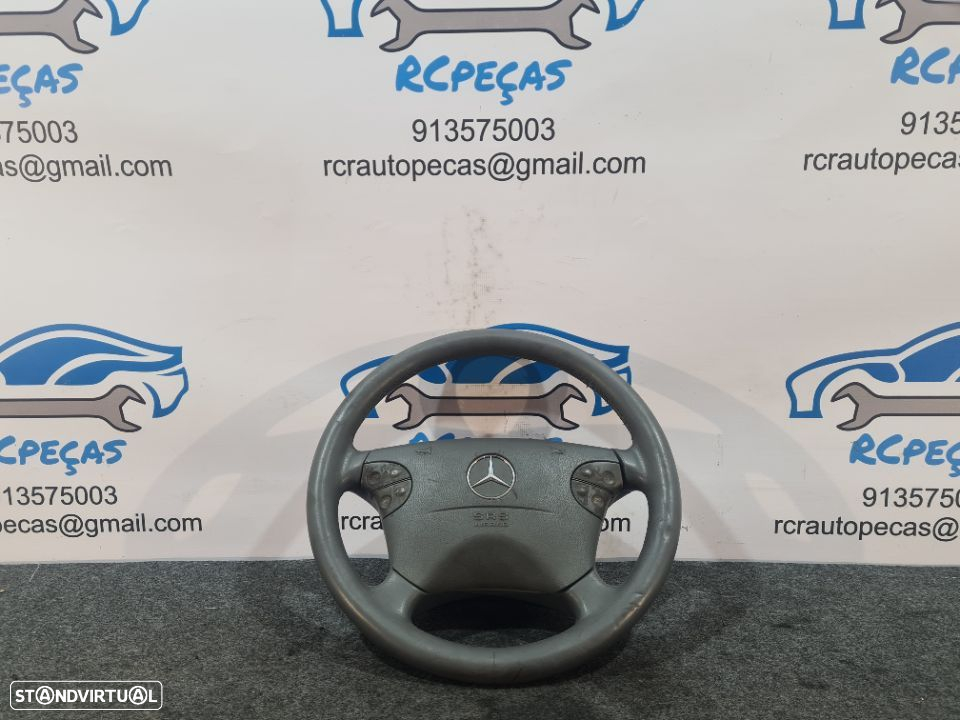 VOLANTE GUIADOR COMPLETO MERCEDES BENZ CLASS C W203 A2034600903 2034600903 PELE AIRBAG COMANDOS MULTIFUNÇÕES CONTROLO - 6