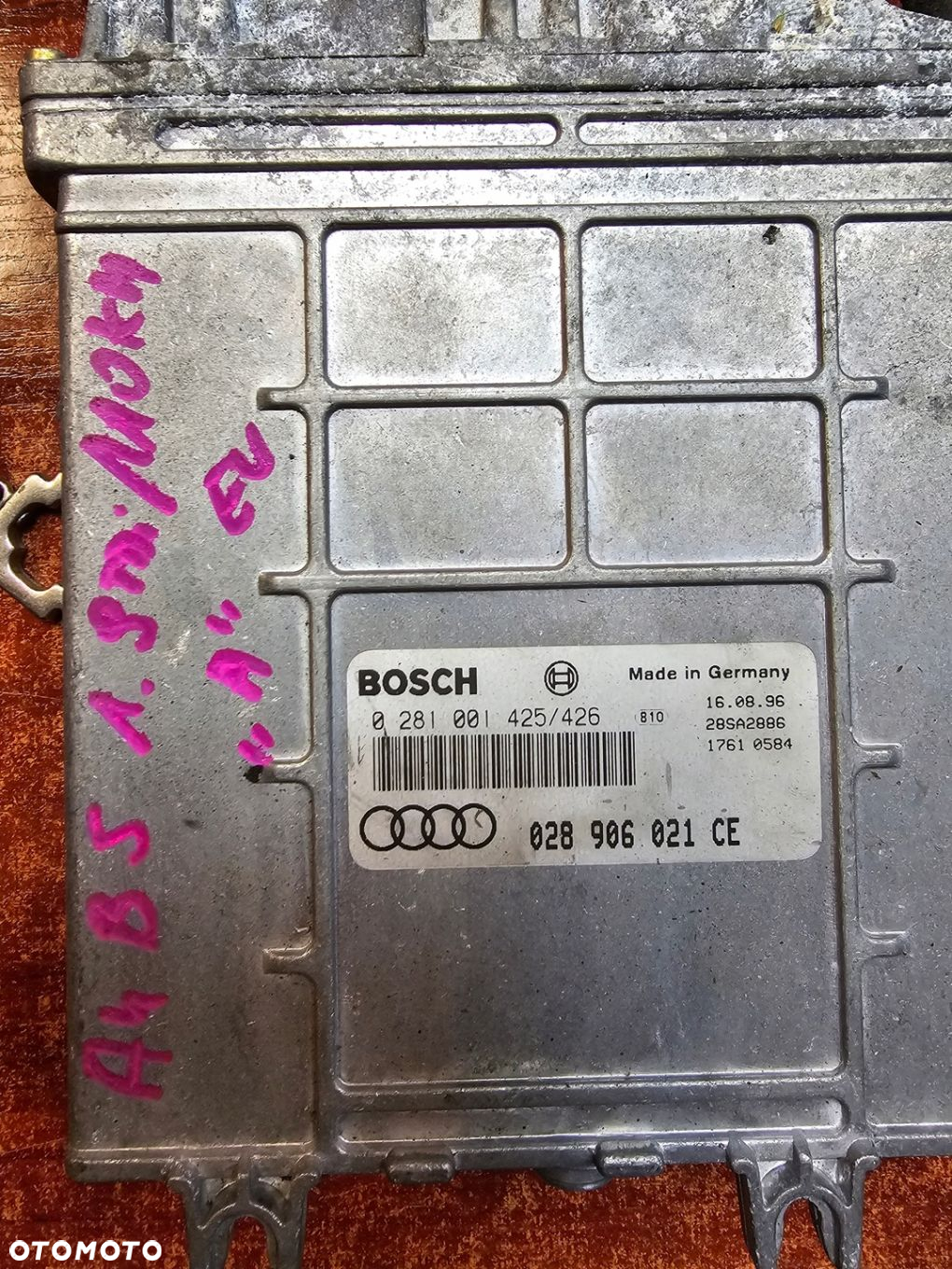 ZESTAW IMMO KOMPUTER ZEGARY STEROWNIK 0281001425 AUDI A4 B5 1.9TDI - 5