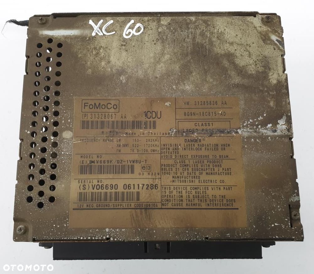 RADIO CD VOLVO XC60 31285836AA - 2