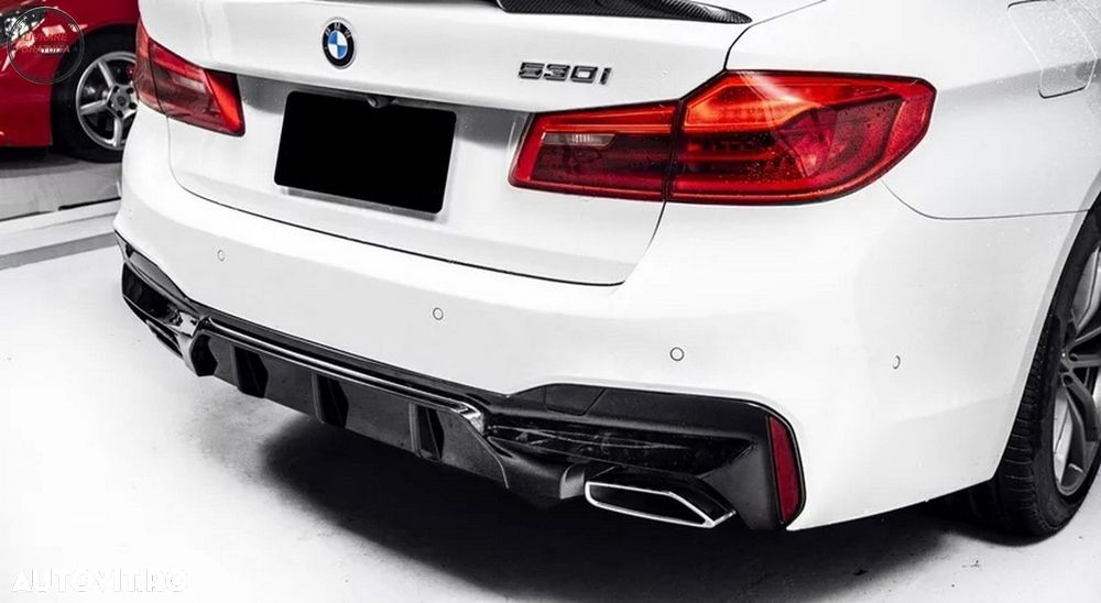 Difuzor Bara Spate BMW Seria 5 G30 G31 (2017+) M5 Design Negru Lucios- livrare gratuita - 14