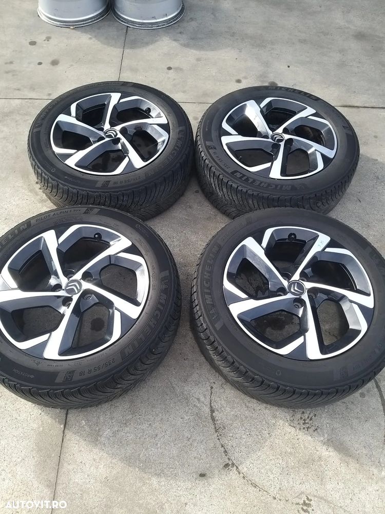 Set jante aliaj r18 cu anvelope iarna michelin 235/55 r18 citroen c5 aircross 9828110677 - 6