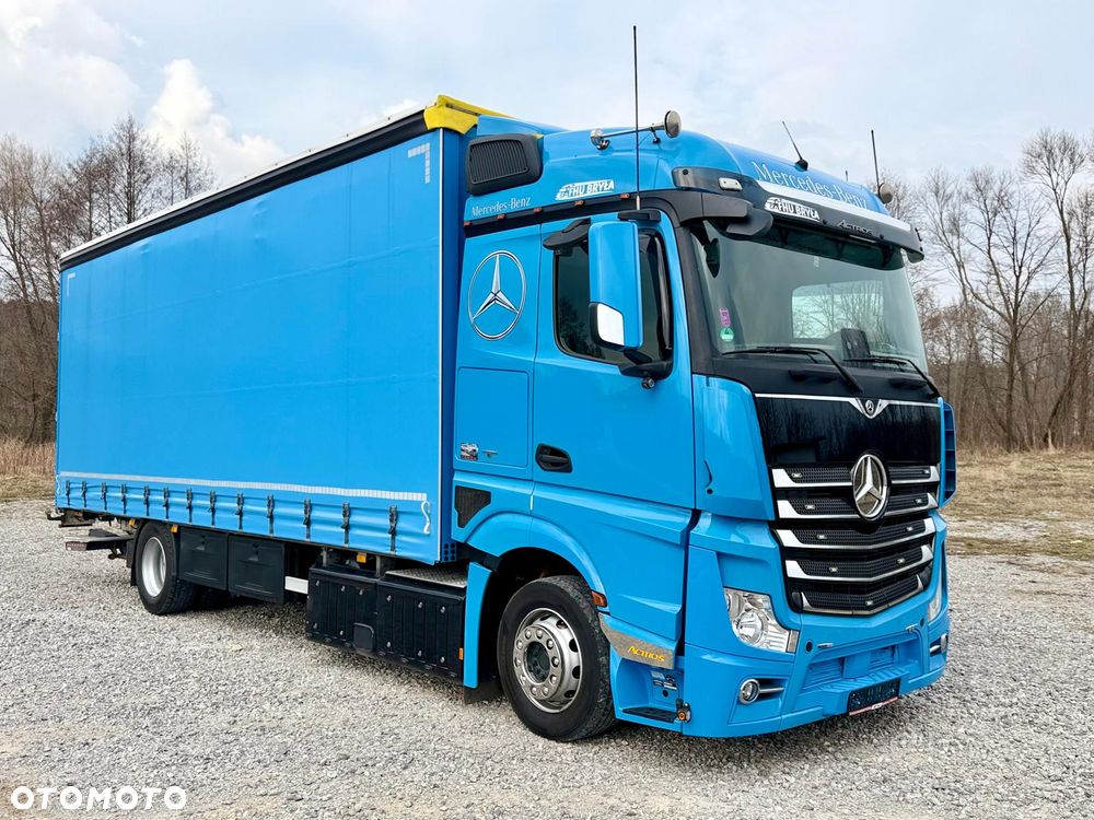 Mercedes-Benz ACTROS 1833 / FIRANKA/ WINDA / NOWY TACHOGRAF G2V2 / 19PALET / 8TON ŁADOWNOŚCI / AUTOMAT / DUŻY SILNIK  / SYPIALKA / SERWISOWANY / 2018 / JAK NOWY  / - 2