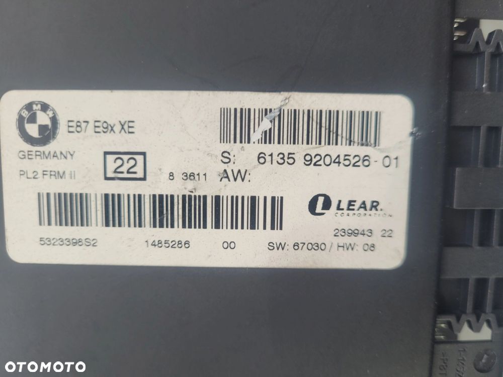MODUŁ STEROWNIK ŚWIATEŁ BMW E92 9204526 - 2