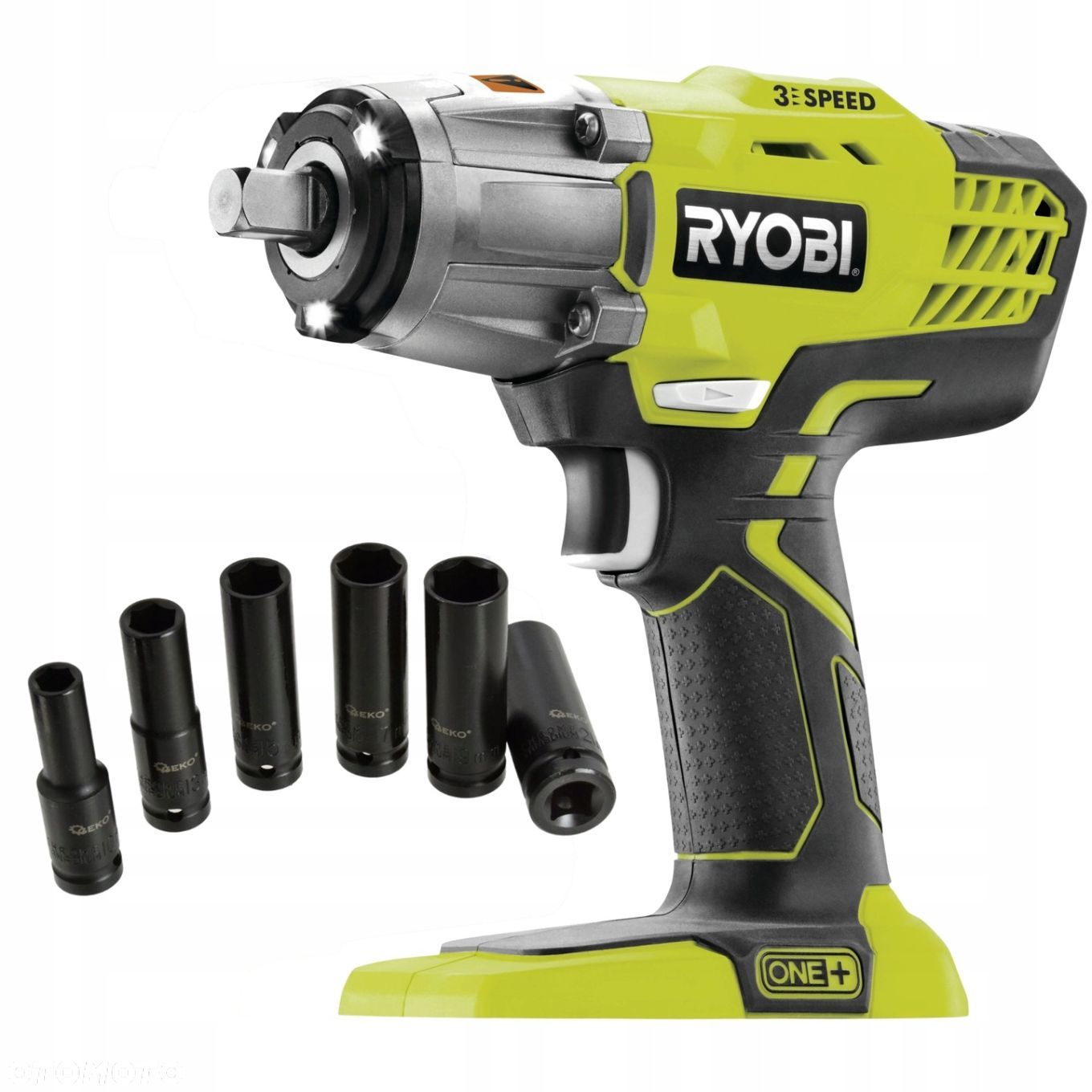 RYOBI KLUCZ UDAROWY AKUMULATOROWY SOLO R18IW3 18V 6 NASADEK UDAROWYCH - 1