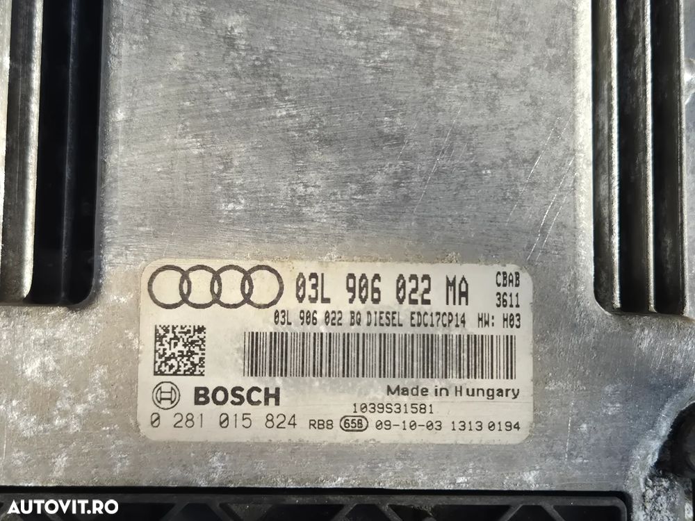 Calculator motor ECU 2.0 TDI / 140 CP CBAB AUDI A3 8P cod 03L906022MA - 2