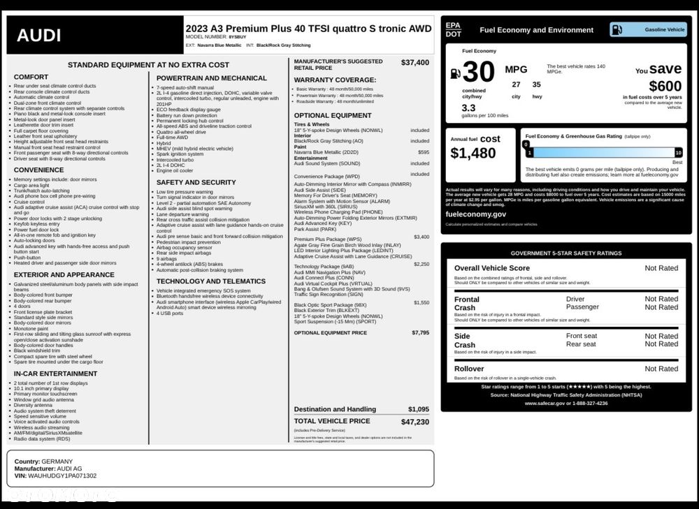 Audi A3 Limousine TFSI 150 kW S Line Quattro S tronic - 27