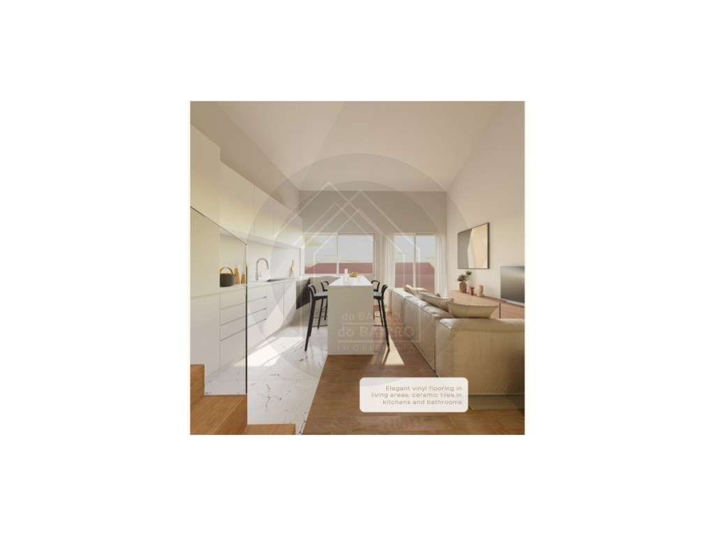 Apartamento T2 Duplex, Varanda, Terraço, Elevador e Estacionamento ... - Grande imagem: 2/5
