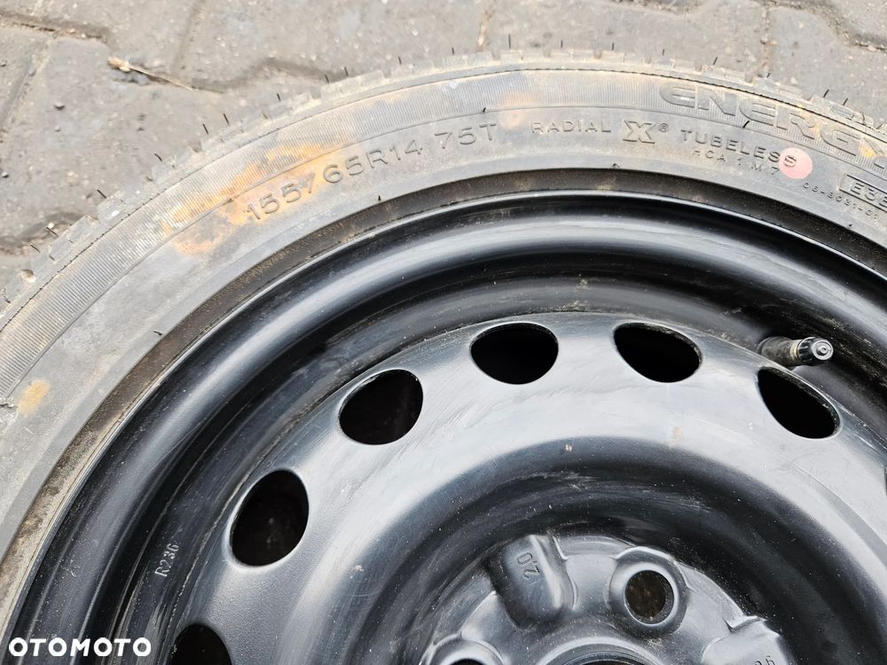Citroen C1 Peugeot 107 Toyota Aygo felga 14 koło zapasowe 14 155/65R14 4.5Jx14 ET39 - 2