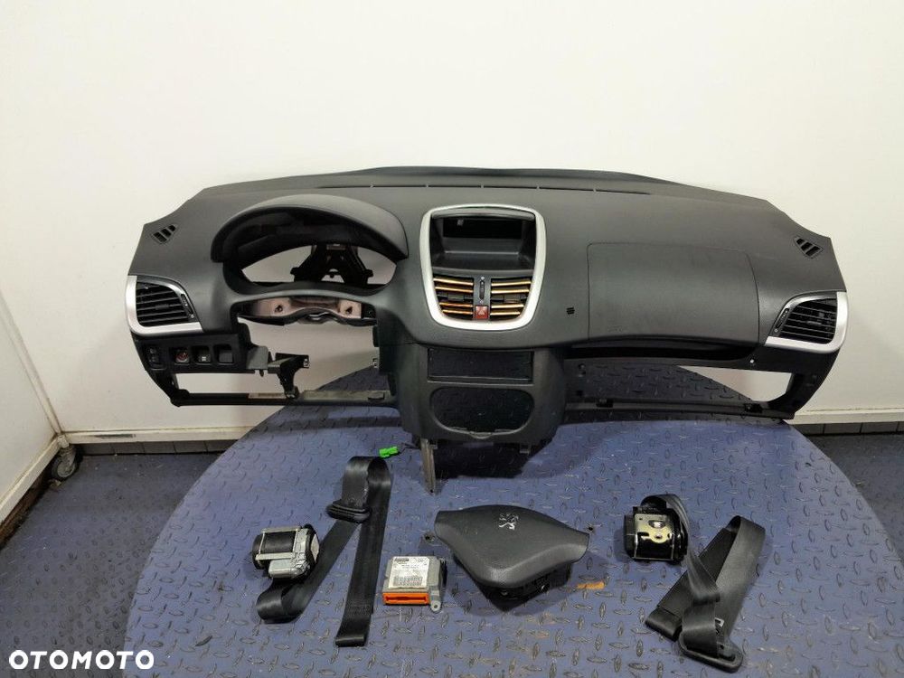 PEUGEOT 206 + DESKA ROZDZIELCZA KOKPIT PODUSZKI PASY EU - 1
