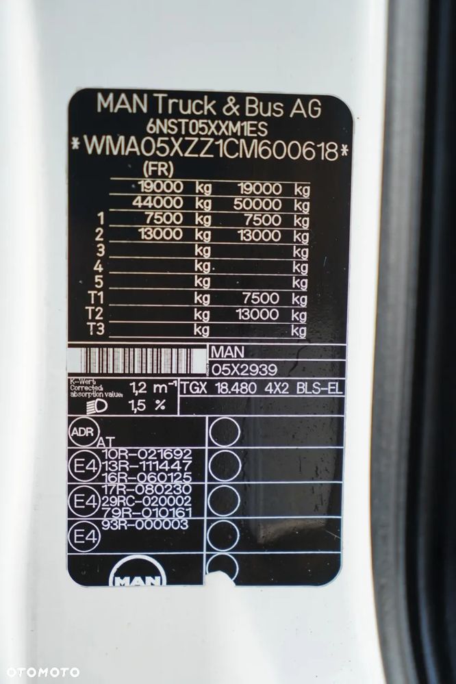 MAN TGX 18.480 / XLX / RETARDER / - 33