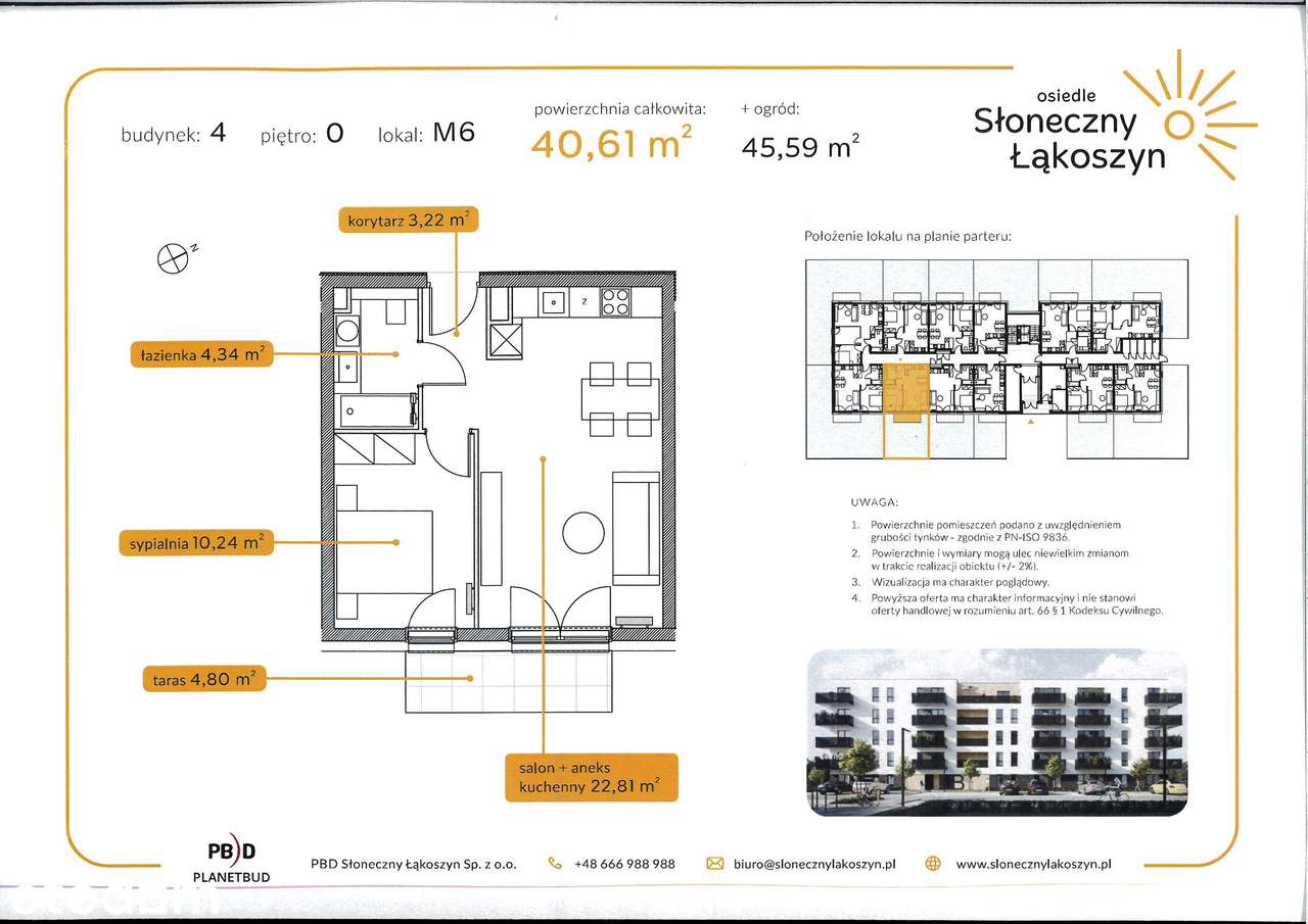 Mieszkanie, 40,61 m², Kutno
