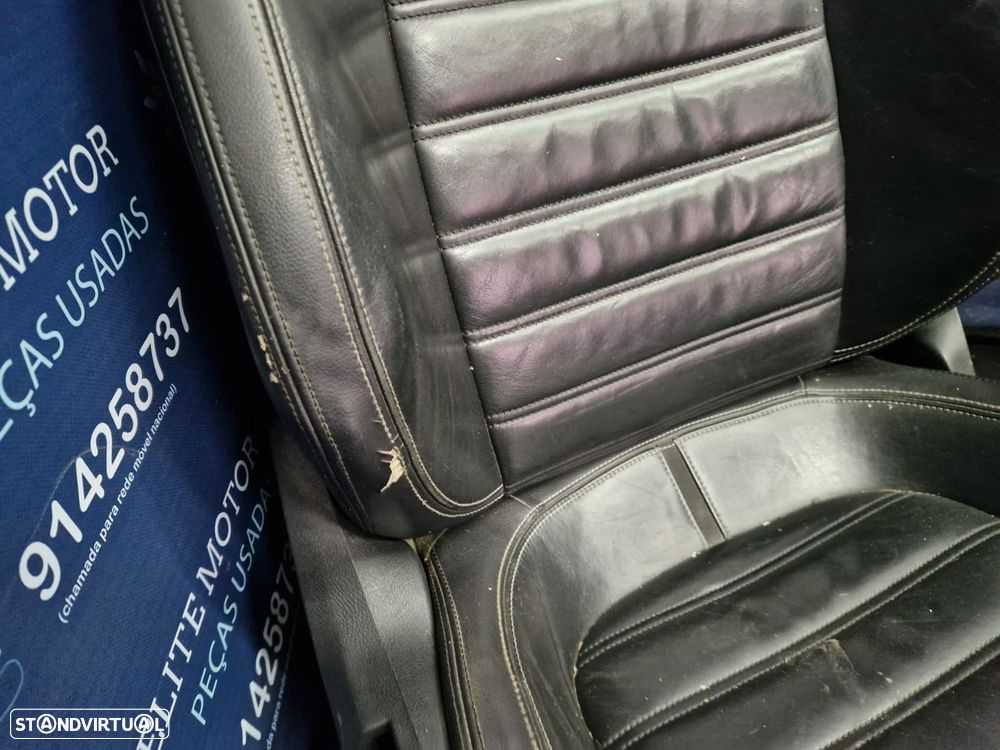 Jogo de bancos usados VW PASSAT CC HIGHLINE PELE PRETOS - 9