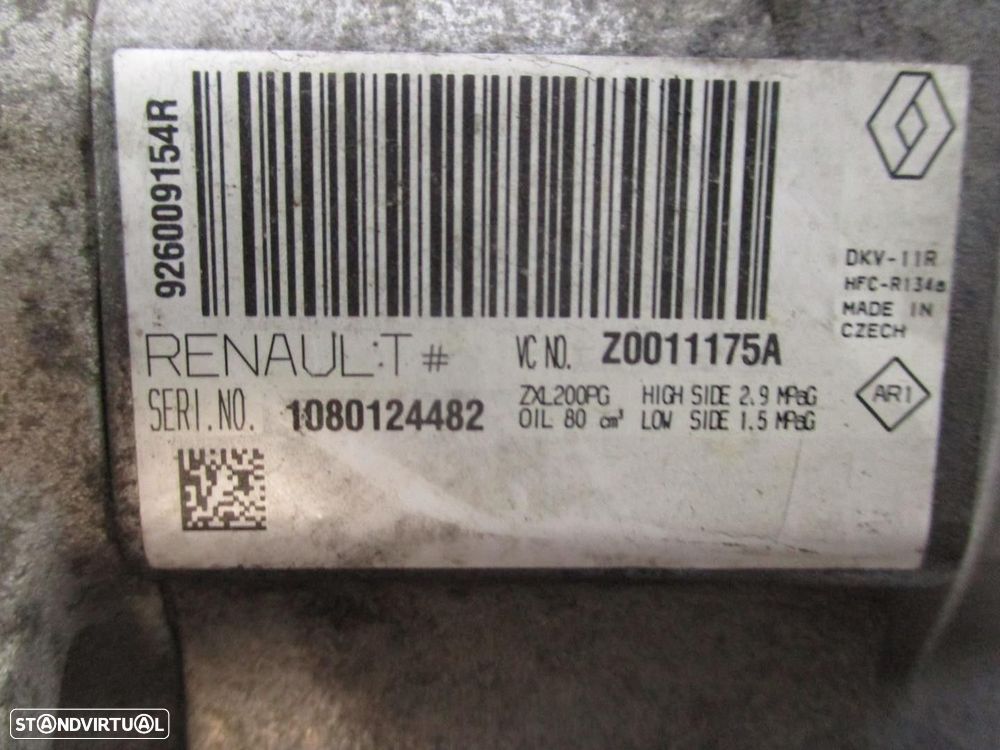 COMPRESSOR AR CONDICIONADO DACIA SANDERO 2011 - 1