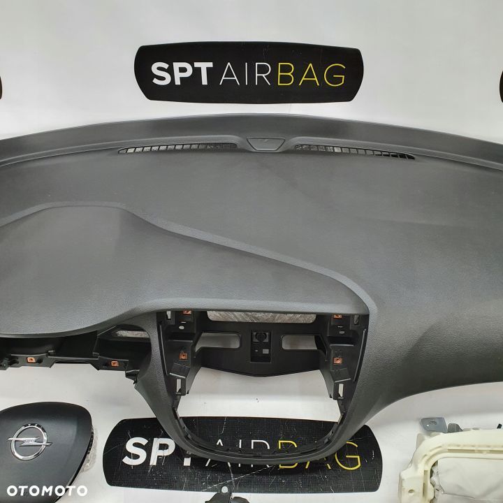 OPEL KARL DESKA ROZDZIELCZA KONSOLA KOKPIT PULPIT PODUSZKI AIRBAG AIR BAG PASY KIT SET - 4